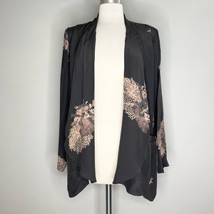 SOMETHING ELSE by NATALIE WOOD Floral Open Front Jacket
